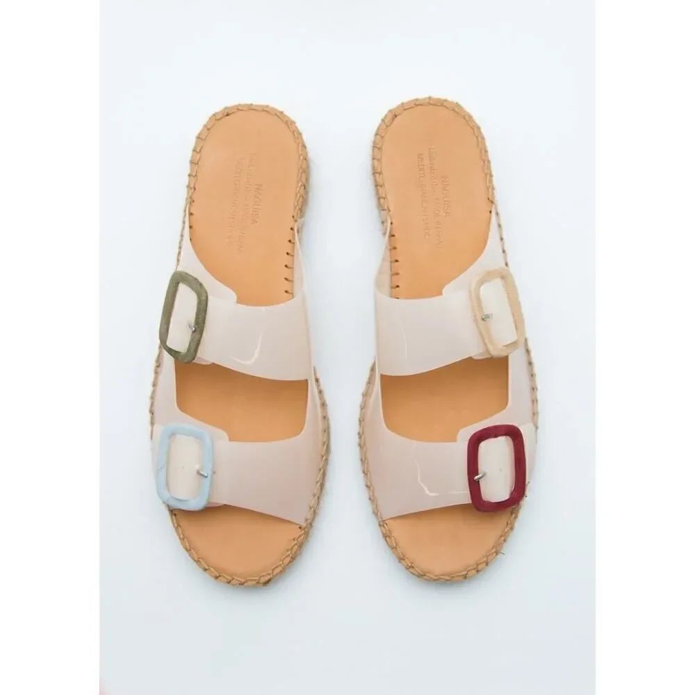 Naguisa Bruma Two Strap Slide - Anthropologie Size Size 5.5 US 36 EURO
